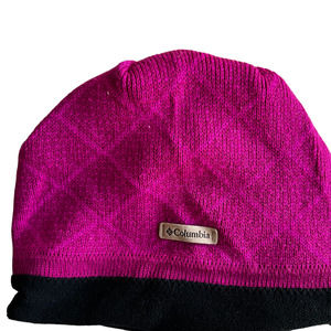 Columbia Omni Heat reflective beanie unisex pink navy blue